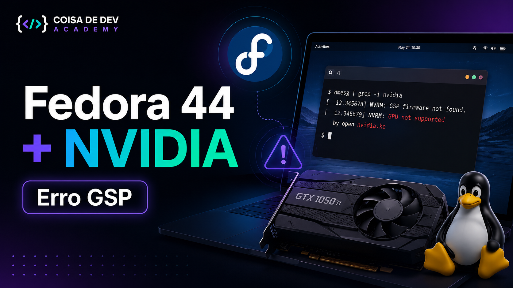 Sua placa NVIDIA parou no Fedora 44?
