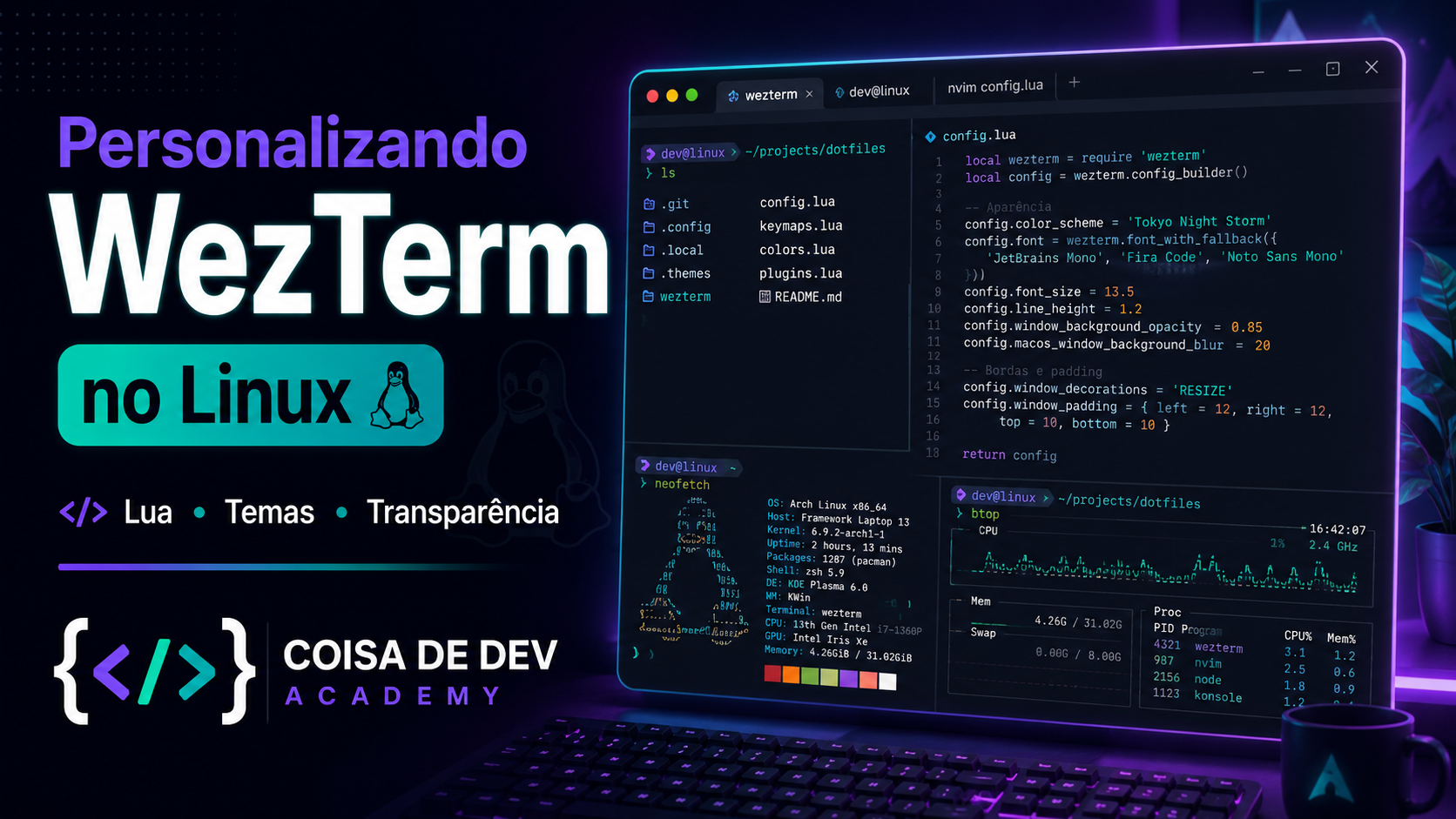 Personalizando WezTerm no Linux